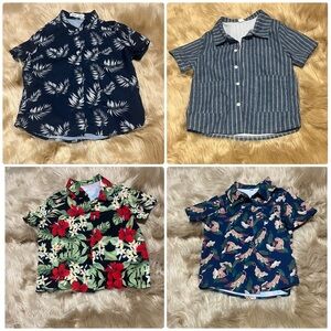 Kids Tropical, Animal Print and Striped Button Down Shirts 6y
